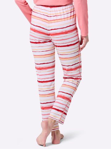 WITT WEIDEN Schlafanzug-Hose in flamingo-weiß-gestreift