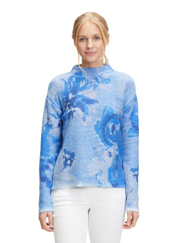 Betty Barclay Strickpullover mit Blumenprint in Blue-Light Blue