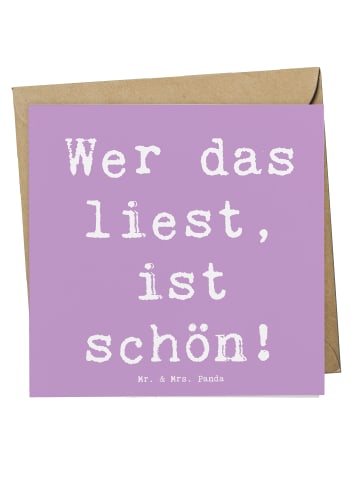 Mr. & Mrs. Panda Grußkarte Spruch Freude Schön mit Spruch in Lavendeltraum