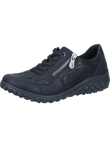 rieker Schnürschuhe in schwarz/schwarz-reptil