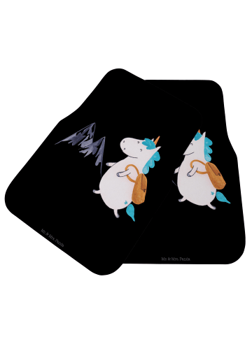 Mr. & Mrs. Panda Fußmatte Auto Einhorn Bergsteiger ohne Spruch in Schwarz