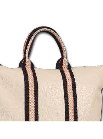 Toscanto Toscanto Cityrucksack Leder, Canvas beige ca. 43cm