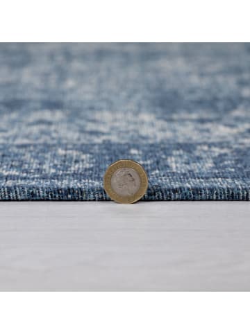 KADIMA DESIGN Vielseitiger Vintage Teppich für jeden Raum in Blau