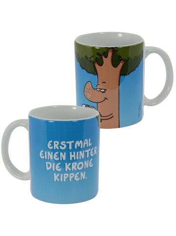 United Labels Ralph Ruthe Tasse - Baum Erstmal einen hinter.. Kaffeetasse 320 ml in blau