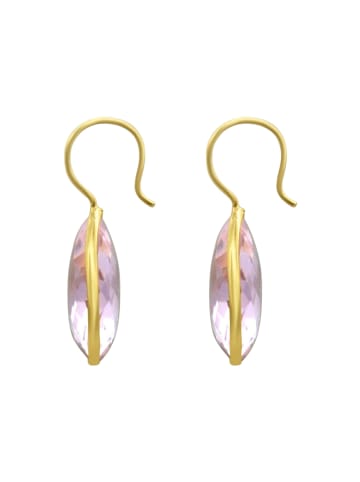 Gemshine Ohrringe Rosa Onyx Tropfen - CANDY in gold coloured