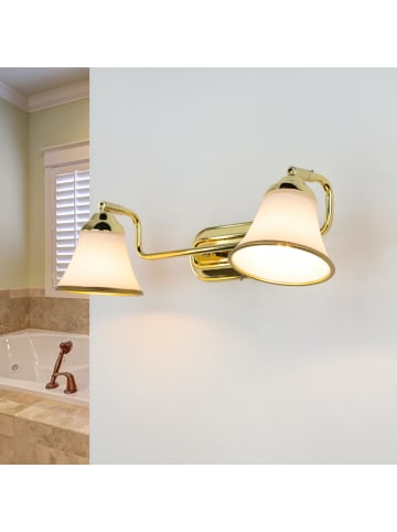 Licht-Erlebnisse Wandlampe (B)41 x (H)12 cm in Gold Weiß