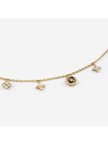 Guess Damen-Kette Flower Charms Goldfarben