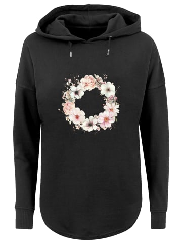F4NT4STIC Oversized Hoodie Rosa Blumenkranz in schwarz