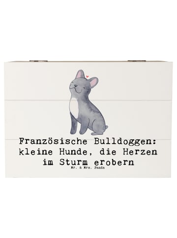 Mr. & Mrs. Panda Aufbewahrungsbox Französische Bulldogge mit Spruch in Weiß