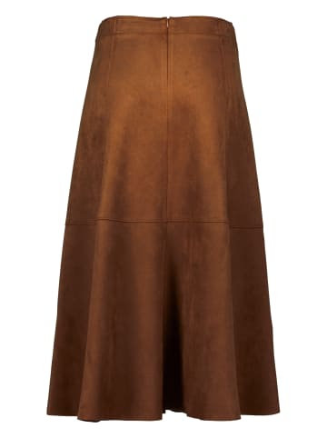 Zero  Midirock in Velourlederoptik in Bright Tobacco