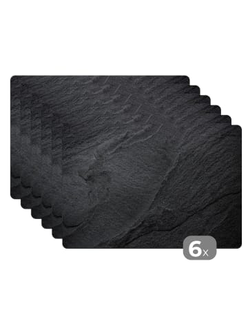 OnlyWow Platzset - Tischset (6-teilig) Schwarz, abwaschbar