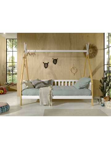 58 aufm Kessel ZELTBETT Karyn 1 206x185x96 aus Kiefer Massivholz in Weiß/natur