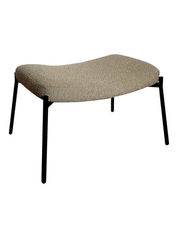 House Nordic Fußhocker GLASGOW Braun Bouclé