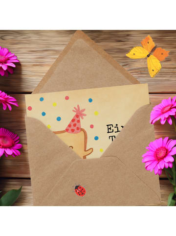 Mr. & Mrs. Panda Glückwunschkarte Toast Party Design mit Spruch in Weiß