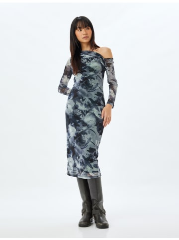 KOTON Kleid in Grau Gemustert