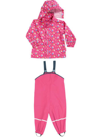 Playshoes Regen-Set Sterne allover in Pink