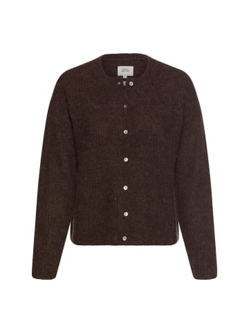 Camel Active Strickjacke mit gerader Passform in Braun