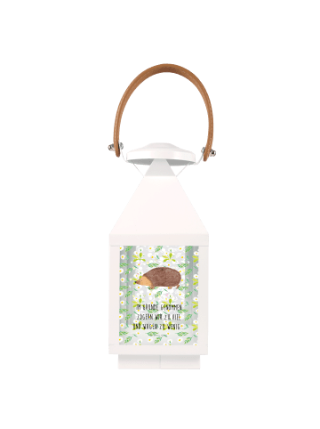 Mr. & Mrs. Panda Windlicht Igel Herzen mit Spruch in Transparent