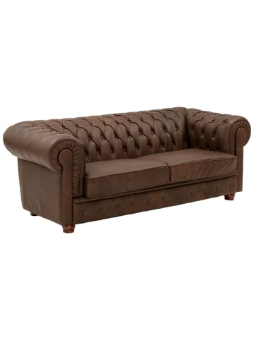 58 aufm Kessel SOFA 3-Sitzer Kalea Echtleder (Antikoptik) braun