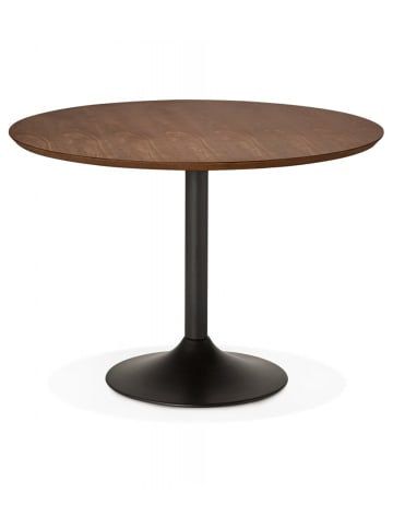 KADIMA DESIGN Runder Esstisch aus Holz und Metall | Industrial Stil in Braun