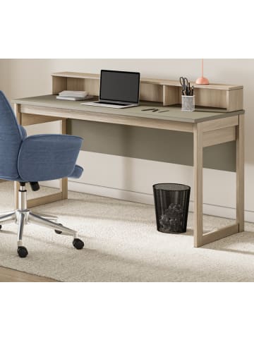 Furn.Design Schreibtisch Salbei grün, Eiche, Laptoptisch skandinavisch 120 cm