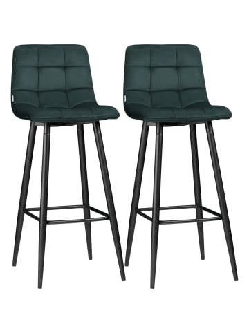 HOMCOM Barhocker-Set-42L x 55B x 103H cm-Grün