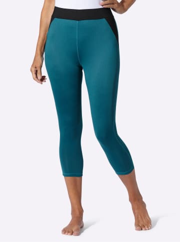 Sieh an! 7/8-Leggings in petrol-schwarz
