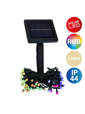 näve LED Solarleuchte "SEOUL" in schwarz - (L)1200 cm x (B)2 cm x (H)5 cm