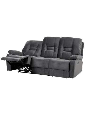 Beliani 3-Sitzer Sofa BERGEN in Grau - (W) 202 x (H) 101 x (L) 72 cm
