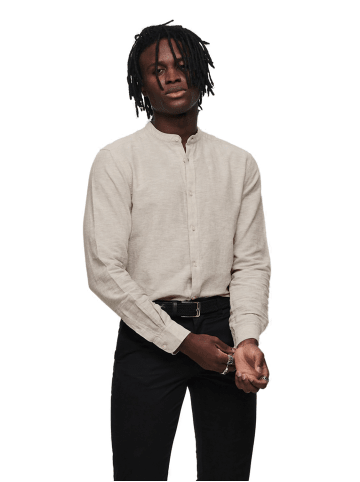 Only&Sons Hemd ONSCAIDEN SOLID in Beige
