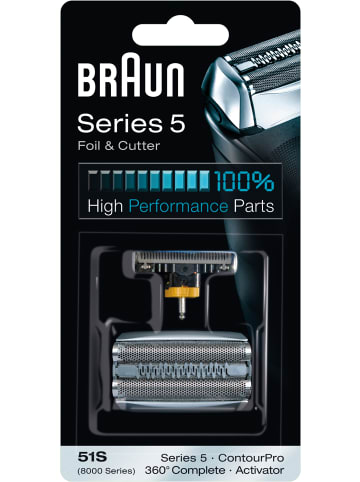 Braun Ersatzscherfolie "Series 5 - 51S Foil & Cutter" in Silber