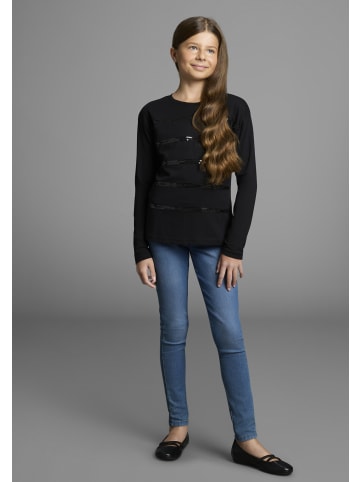 Bruno Banani Langarmshirt in schwarz