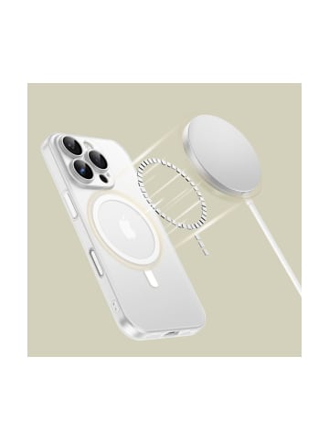 TechProtect Tech Protect Hülle Weiss mit Magnetring iPhone 16 Pro in Weiss