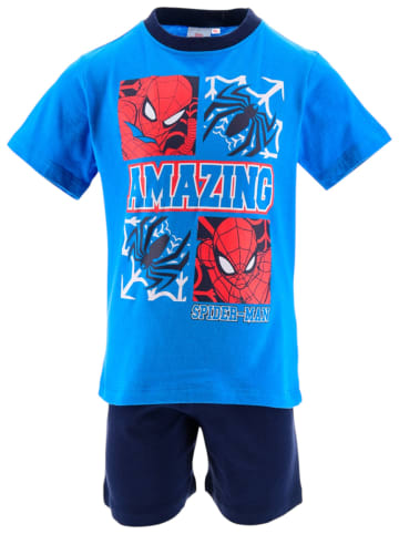 Spiderman Schlafanzug kurz Spider-Man in Blau