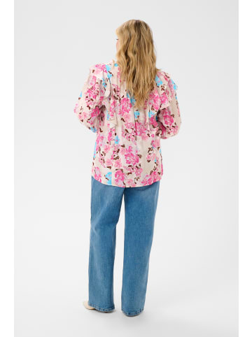 KAFFE curve Kurzarm-Bluse KChayley Regular fit in Multi color Flower