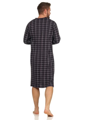 NORMANN Nachthemd langarm kariert - 60222 in marine