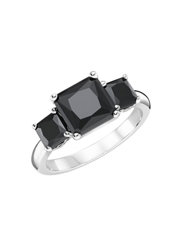 Giorgio Martello Milano Ring Mit Zirkonia Steinen in Schwarz