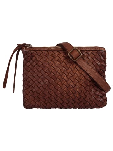 Samantha Look Umhängetasche echt Leder in cognac
