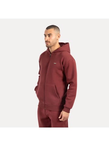 SMILODOX Zip Hoodie Ilyas in Bordeaux