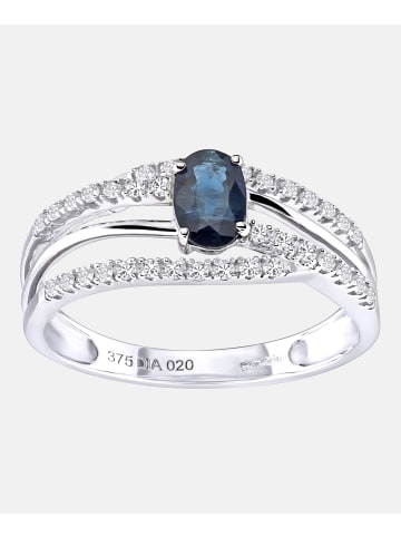 Diamant L'éternel Ring aus 375 Weißgold mit Diamant mit Saphir