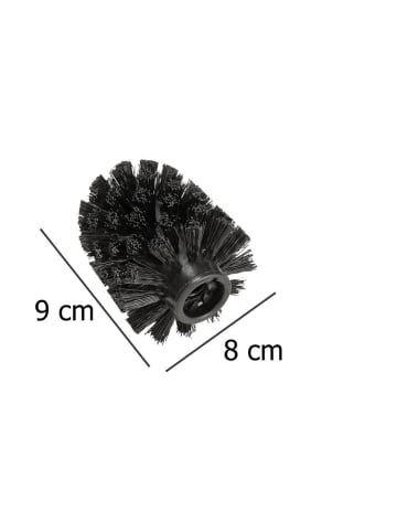 Wenko Ersatzspitze für WC-Bürste - schwarz, ∅ in Schwarz, (B) 8 x (L) 8 cm