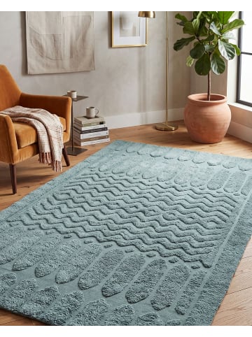 Beliani Kurzflor SIRNAK in Grün - (W) 140 x (H) 1.4 x (L) 200 cm