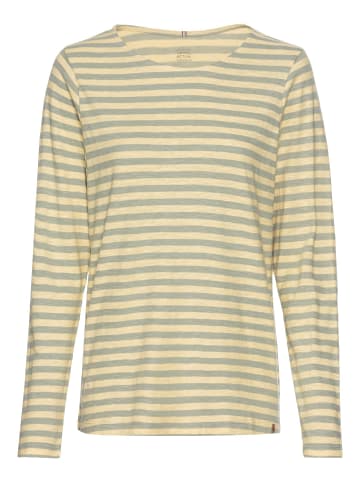 Camel Active Streifenshirt aus Organic Cotton in Gelb-Grün