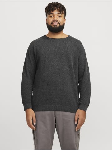 JACK & JONES PLUS Strickpullover in Dark Grey Melange
