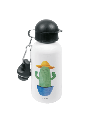 Mr. & Mrs. Panda Trinkflasche Kaktus Hut ohne Spruch in Weiß