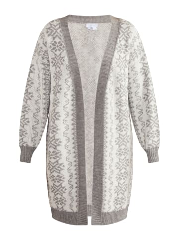 usha BLUE LABEL Cardigan in Grau Weiss