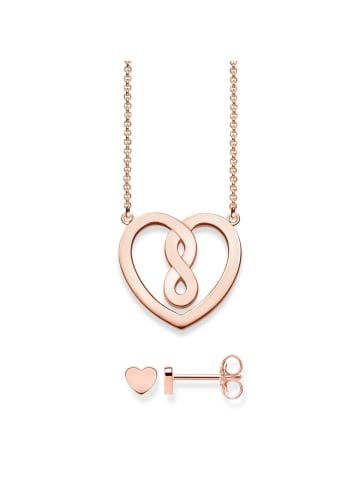 Thomas Sabo Schmuckset "Collier / Ohrstecker Herz" in Roségold