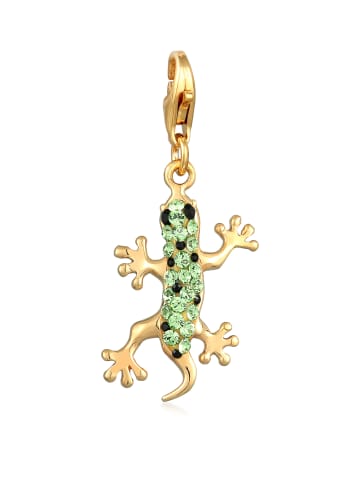 Nenalina Charm 925 Sterling Silber Gecko in Gold