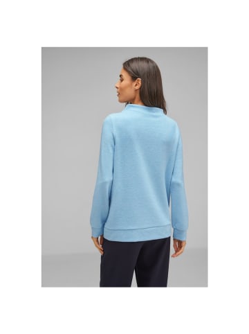 Street One Langarmshirt in light aquamarine blue mel.