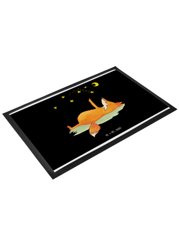 Mr. & Mrs. Panda Bodenvorleger Fuchs Sterne ohne Spruch in Schwarz